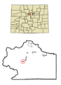 Clear Creek County Colorado Incorporated and Unincorporated areas Silver Plume Highlighted