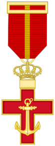 Cross of the Naval Merit (Spain) - Red Decoration.svg