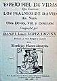 Espejo Fiel de Vidas Que Contiene los Psalmos de David en Verso
