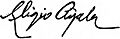 Firma de Eligio Ayala