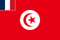 Flag of Tunisia with French canton