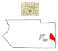 Fremont County Colorado Incorporated and Unincorporated areas Penrose Highlighted