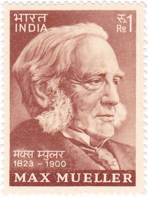 Archivo:Friedrich Max Müller 1974 stamp of India