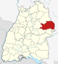 Locator map AA in Baden-Württemberg.svg