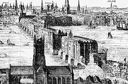 Archivo:London Bridge (1616) by Claes Van Visscher