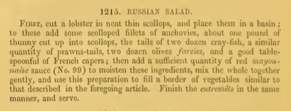 Archivo:Receta de ensalada rusa en "The Modern Cook" (Francatelli), 1846