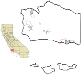 Santa Barbara County California Incorporated and Unincorporated areas Isla Vista Highlighted.svg