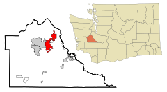 Thurston County Washington Incorporated and Unincorporated areas Lacey Highlighted.svg