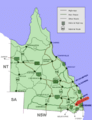 Toowoomba location map in Queensland