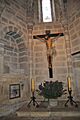 Tumba del poeta Juan de Mena junto al Cristo de Cisneros - Villa de Torrelaguna (Madrid) - Iglesia de Santa María Magdalena