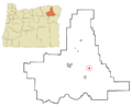 Union County Oregon Incorporated and Unincorporated areas Cove Highlighted