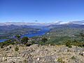 Vista sobre el lago Moquehue desde el noreste hacía suroeste