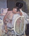 Woman Sitting with a Child in Her Arms - Mary Cassat