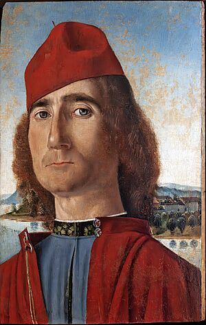 Archivo:(Venice) Ritratto d'uomo col berretto rosso by Vittore Carpaccio - Correr Museum