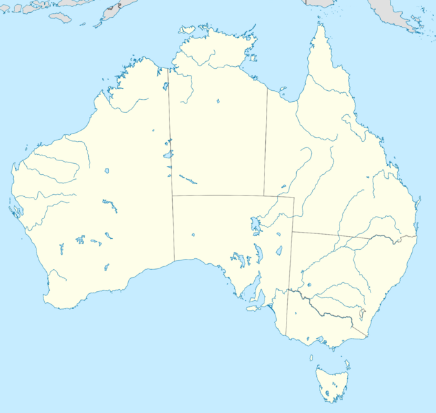 Australia location map conic