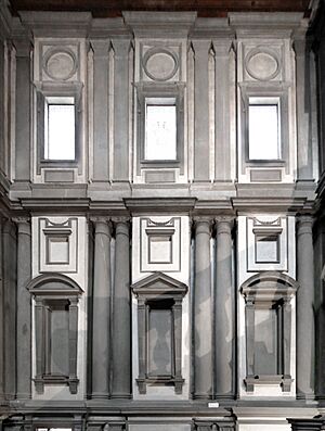 Archivo:Biblioteca medicea laurenziana, vestibolo e scala di michelangelo, 07