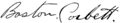 Boston Corbett signature
