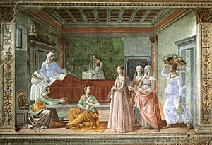 Archivo:Cappella tornabuoni, 12, Nascita di san giovanni battista