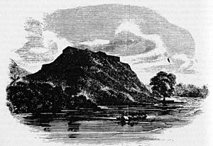 Archivo:Castillo de la Inmaculada Concepción, Nicaragua, Río San Juan 1849. Skizze von Ephraim George Squier