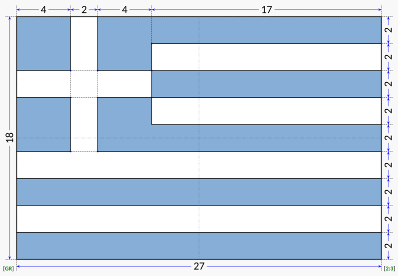 Flag of Greece (construction sheet)