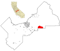 Fresno County California Incorporated and Unincorporated areas Yokuts Valley Highlighted.svg