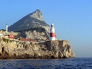 Archivo:Gibraltar-Europa-Point-LH-from-the-sea