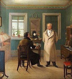 Archivo:Goethe und Schreiber John@Weimar Anna Amalia Bibliothek