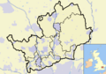 Hertfordshire outline map with UK