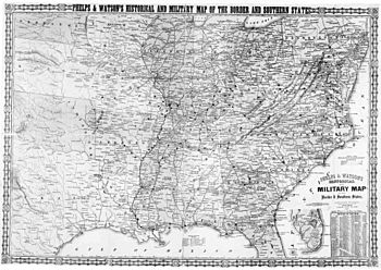 Archivo:Historical and military map of the border and southern states. Phelps & Watson, 1866