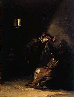 Archivo:Interior de prisión (El crimen del castillo II), de Goya