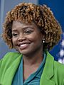 Karine Jean-Pierre at the White House on 4 December 2023 (cropped)