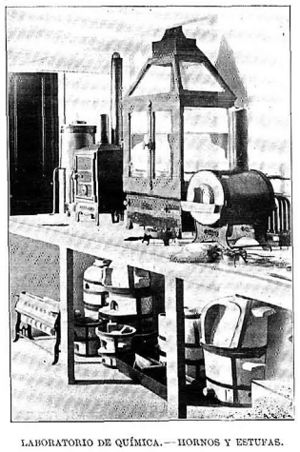 Archivo:Laboratorio de química, hornos y estufas, Laboratorio de Material de Ingenieros