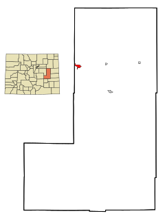 Lincoln County Colorado Incorporated and Unincorporated areas Limon Highlighted.svg