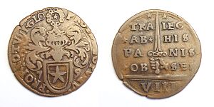 Archivo:Maastricht noodgeld 8 stuivers 1579