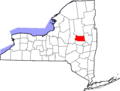 Map of New York highlighting Fulton County