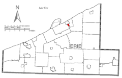 Map of Wesleyville, Erie County, Pennsylvania Highlighted.png
