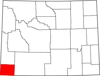 Map of Wyoming highlighting Uinta County.svg