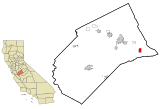 Merced County California Incorporated and Unincorporated areas Le Grand Highlighted.svg