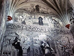 Archivo:Murales cubo de la escalera San Nicolas Tolentino