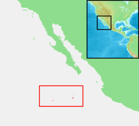 Localización del archipiélago de Revillagigedo