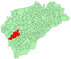 Extensión del término municipal de Santa María la Real de Nieva en la provincia de Segovia