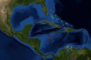 Archivo:Serranilla Bank marked satellite map