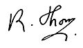 Signature de René Thom - Archives nationales (France)