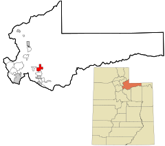 Summit County Utah incorporated and unincorporated areas Oakley highlighted.svg