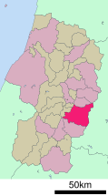 Yamagata in Yamagata Prefecture Ja.svg
