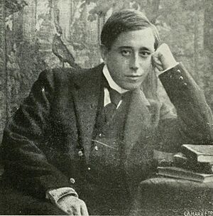 Archivo:1919, Historia de la lengua y literatura castellana, vol. XI, Ramón del Valle-Inclán & Gabriel Miró (cropped) Gabriel Miró