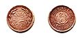 2 centavos de Hidalgo del Parral de 1913 (cobre)(anverso y reverso)
