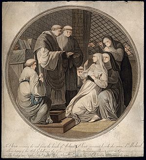 Archivo:Abelard and Eloise confessing their love to his brother monk Wellcome V0033159