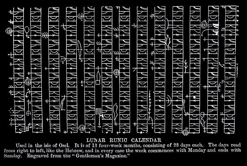 Ancient runic calendar from Sāmsala