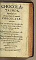 Antonio Colmenero de Ledesma Chocolata Inda title page 1644